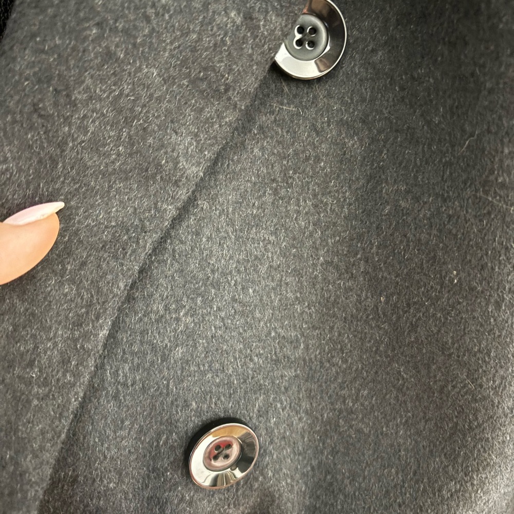 Dynamite Elegant Classic Anthracite Grey Pea Coat - Picture 4 of 8